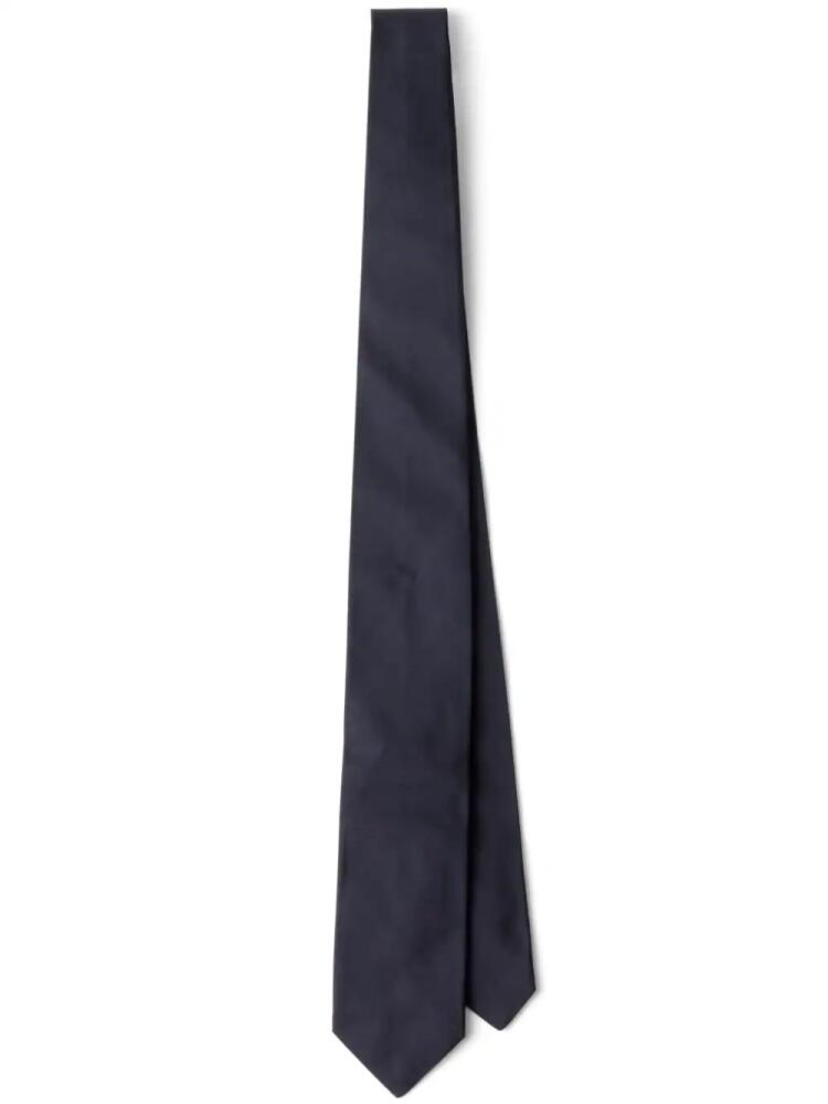 Prada pointed-tip silk tie - Blue Cover