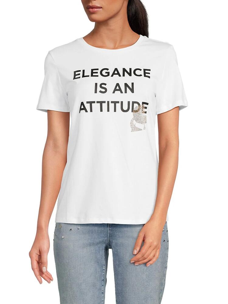 Karl Lagerfeld Paris Women's Elegance Graphic Tee - White Cover