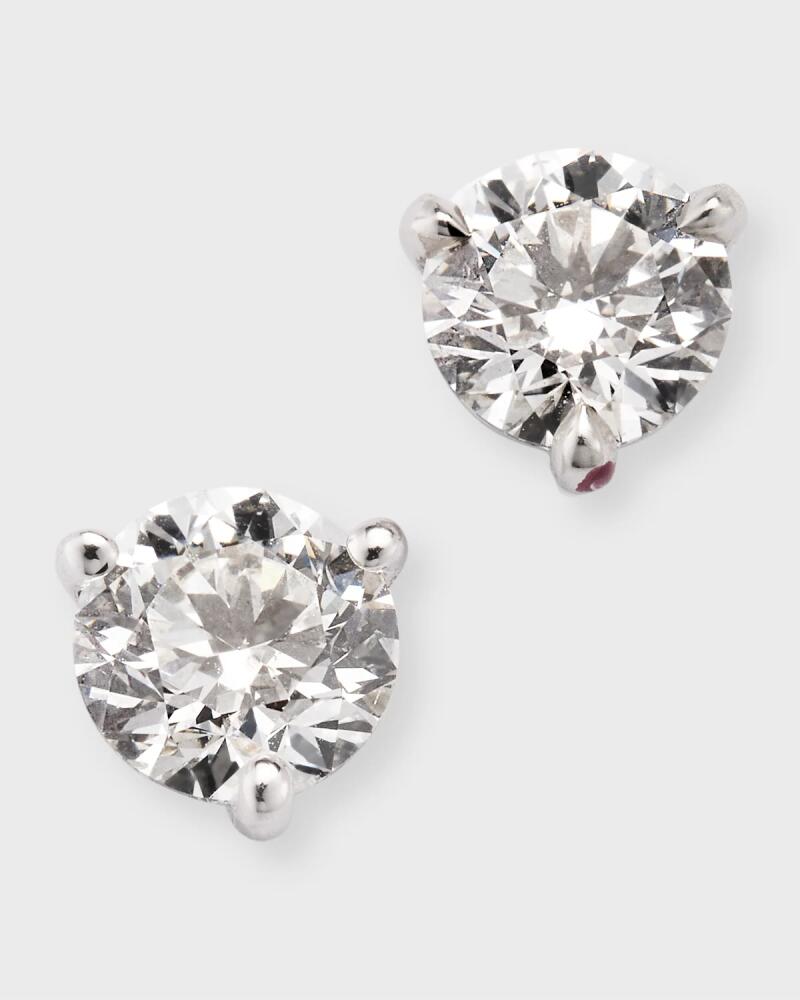 Memoire Platinum Diamond Post Earrings, 1.5tcw. Cover