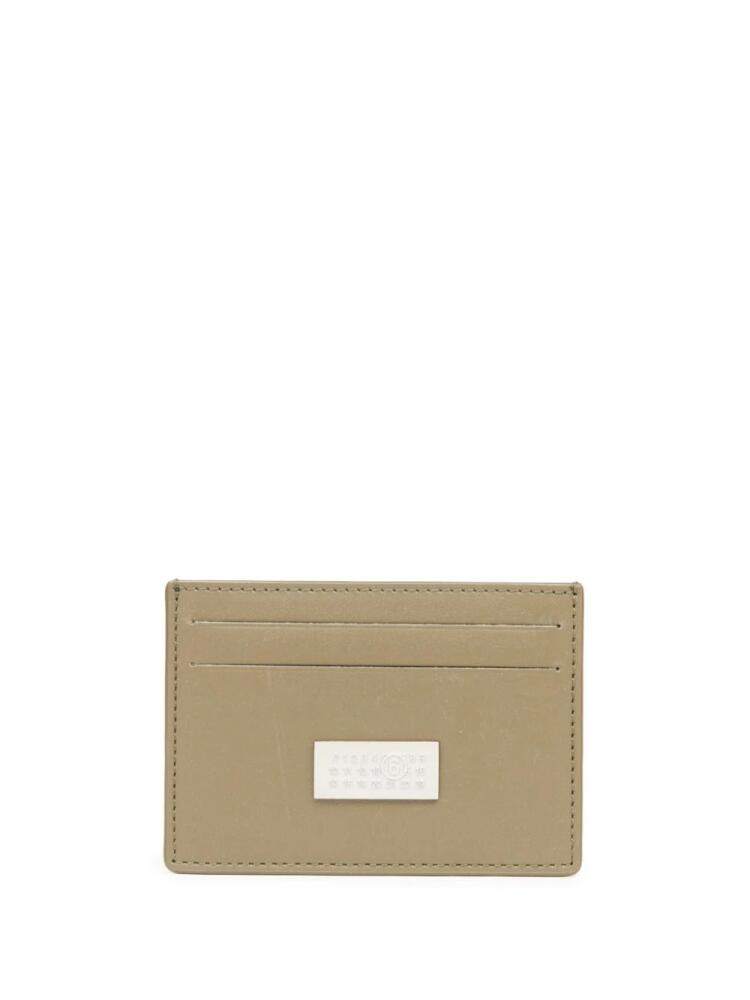 MM6 Maison Margiela numeric-logo leather cardholder - Neutrals Cover