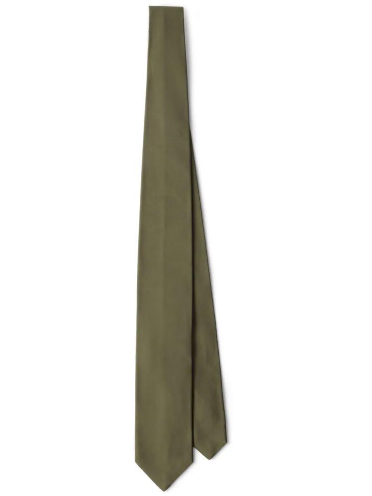 Prada pointed-tip silk tie - Green Cover