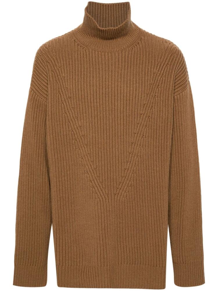 Jil Sander roll-neck wool jumper - Brown Cover