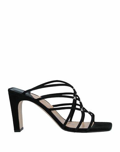 Sergio Rossi Woman Sandals Black Soft Leather Cover