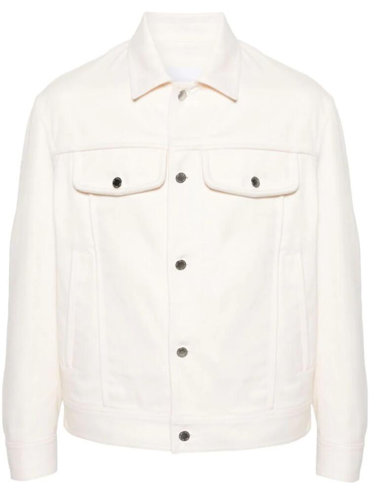 Neil Barrett panelled twill shirt jacket - White Cover