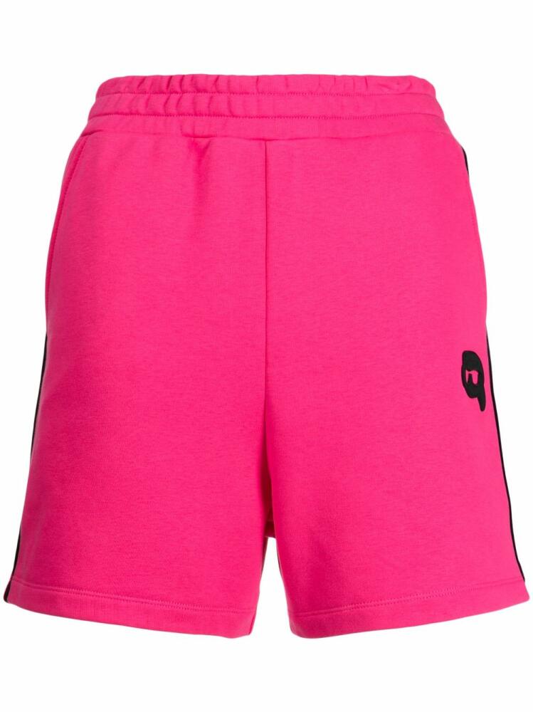 Karl Lagerfeld Ikonik Karl-patch high-waisted shorts - Pink Cover