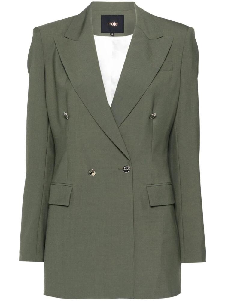 Maje double-breasted blazer - Green Cover