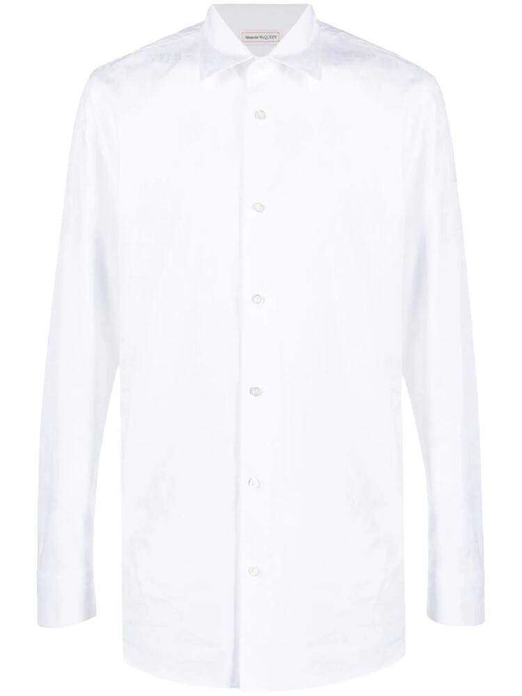 Alexander McQueen logo-print cotton shirt - White Cover