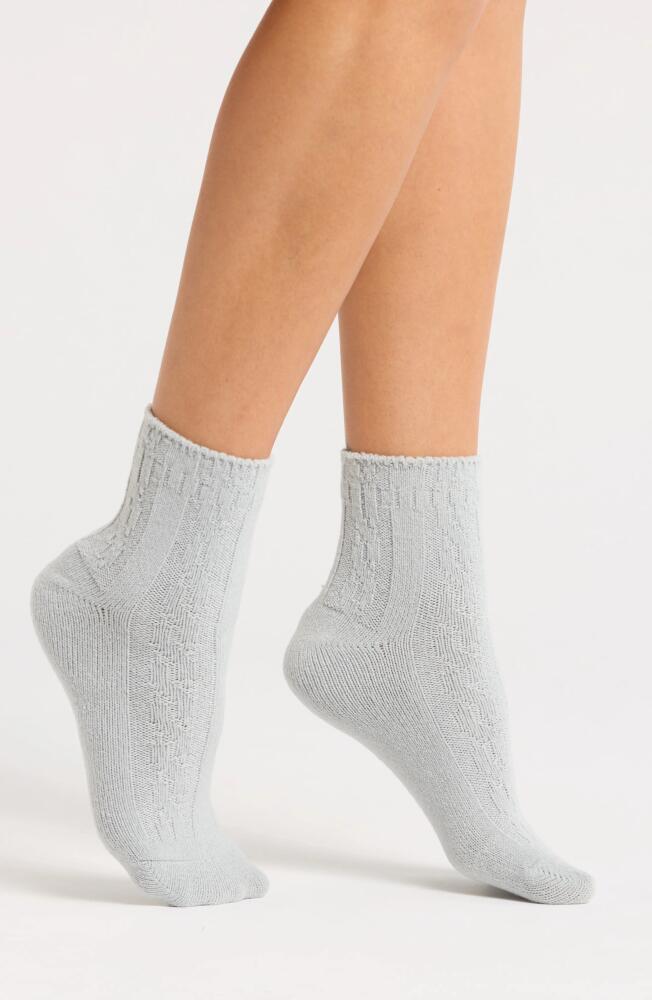 Nordstrom Cable Ankle Socks in Grey Cover