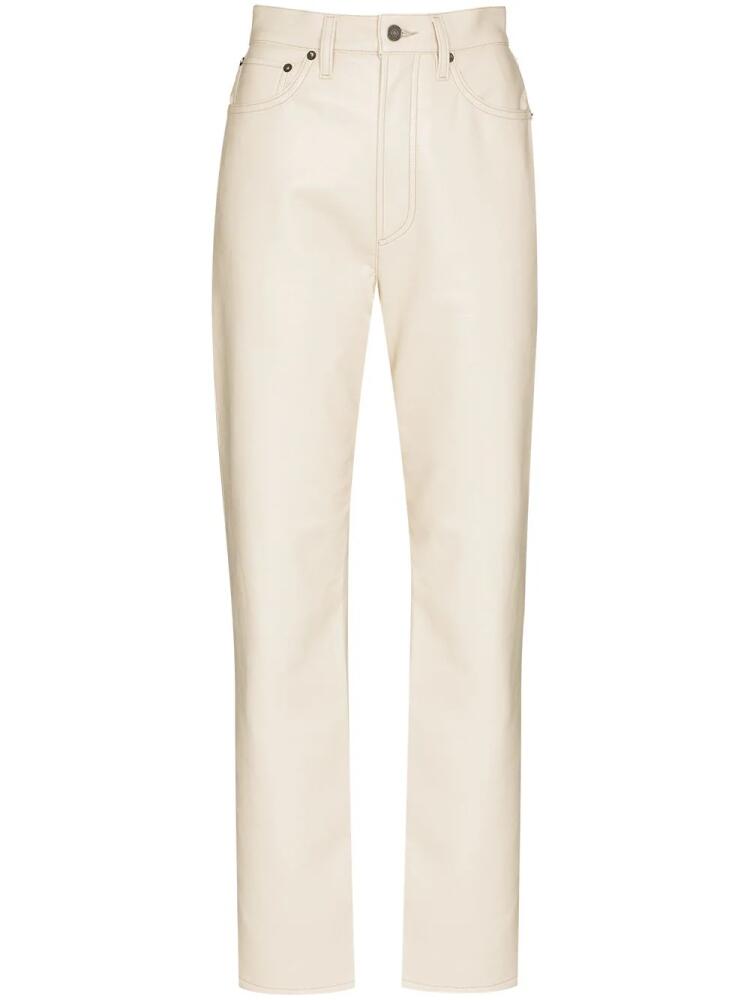 AGOLDE '90s Pinch Waist leather trousers - Neutrals Cover