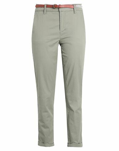 Only Woman Pants Sage green Cotton, Elastane Cover