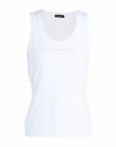 Emporio Armani Woman Undershirt White Cotton, Elastane Cover