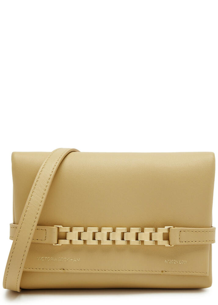 Victoria Beckham Chain Mini Leather Pouch - Sand Cover