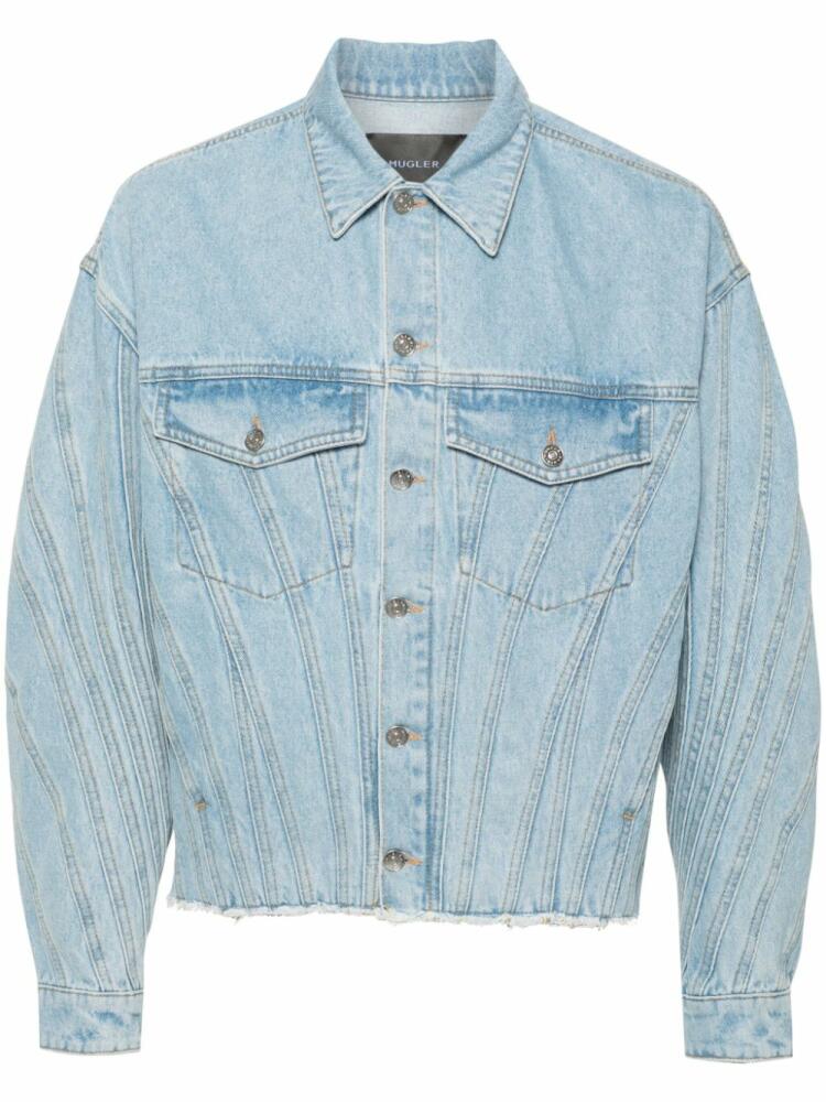 Mugler panelled denim jacket - Blue Cover