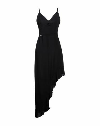 Kontatto Woman Midi dress Black Polyester Cover