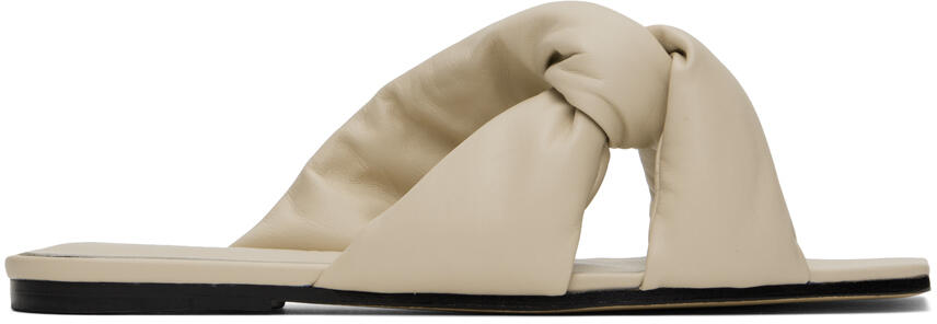 Studio Amelia Beige Pillow Loop Sandals Cover