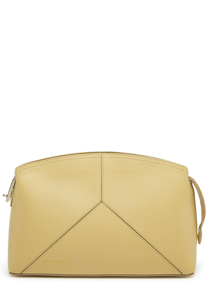 Victoria Beckham Classic Leather Clutch - Sand Cover