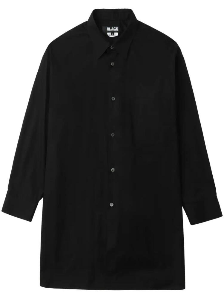 Black Comme Des Garçons high-low hem cotton shirt Cover