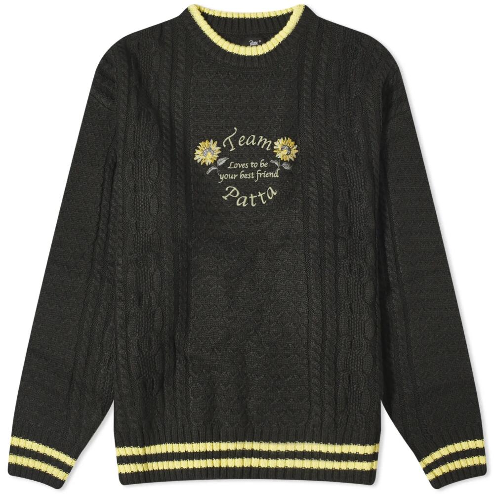 Patta Men's Loves You Cable Knit in Pirate Black Cover