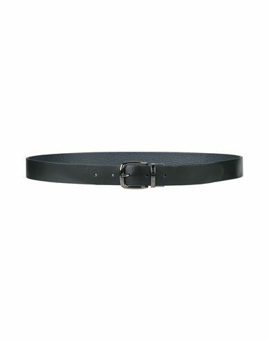 Grey Daniele Alessandrini Man Belt Black Leather Cover