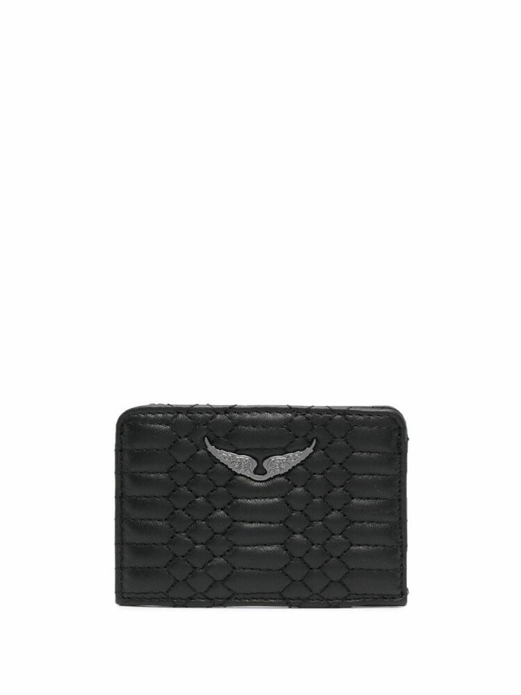 Zadig&Voltaire logo-plaque lambskin wallet - Black Cover