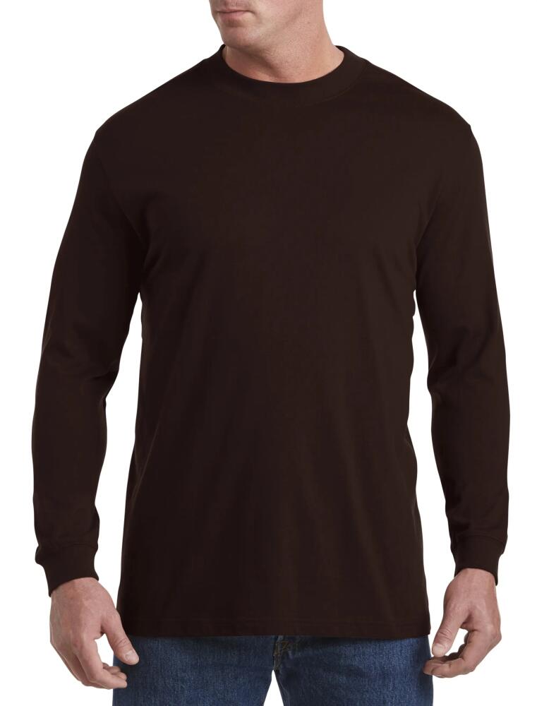 Harbor Bay by DXL Moisture-Wicking Long-Sleeve Shirt in Java Cover