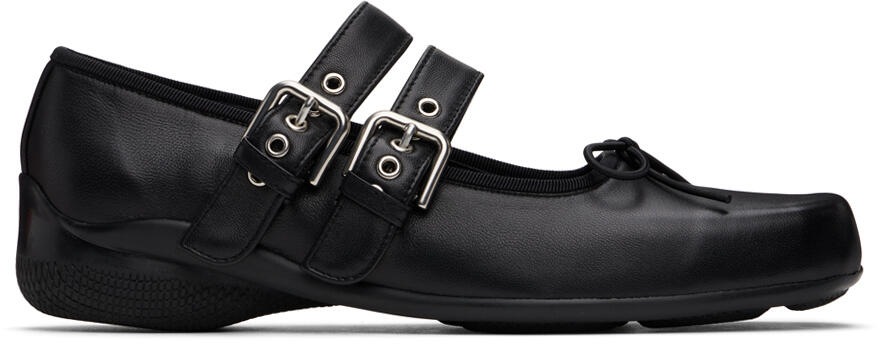 OPEN YY Black Buckle Ballerina Flats Cover