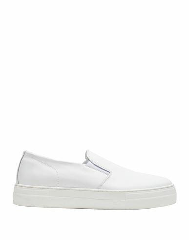 8 By Yoox Leather Low-top Flatform Slip-on Sneakers Man Sneakers White Calfskin Cover