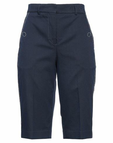 Cedric Charlier Woman Pants Navy blue Cotton, Polyamide, Elastane Cover