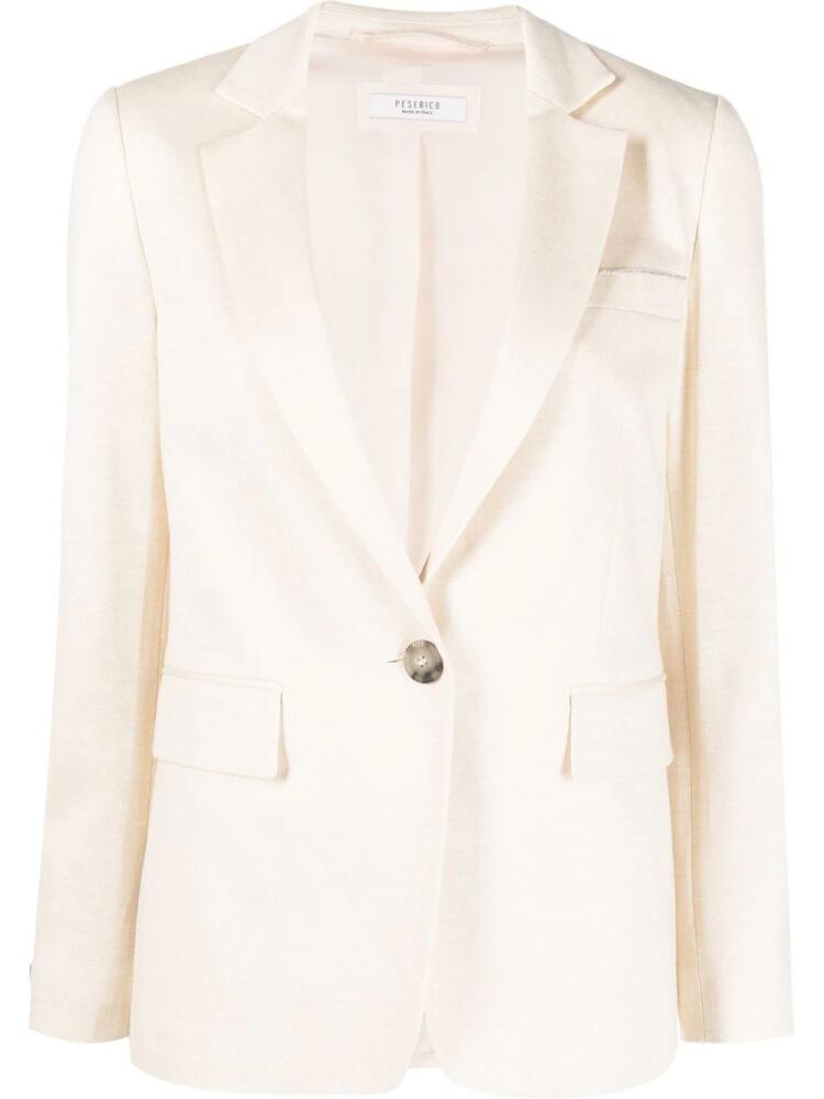 Peserico single-breasted blazer - Neutrals Cover