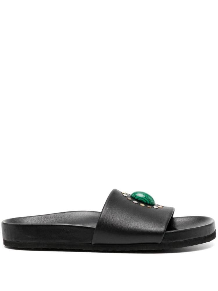 Madison.Maison Athena Black Open Toe Sandal Cover