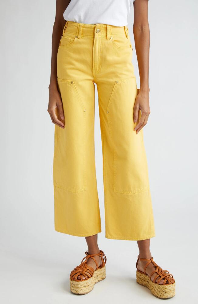 Ulla Johnson The Olympia Crop Wide Leg Jeans in Dandelion Wash Cover