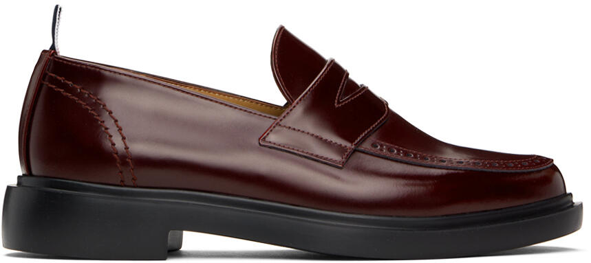 Thom Browne Burgundy Classic Penny Loafers Cover