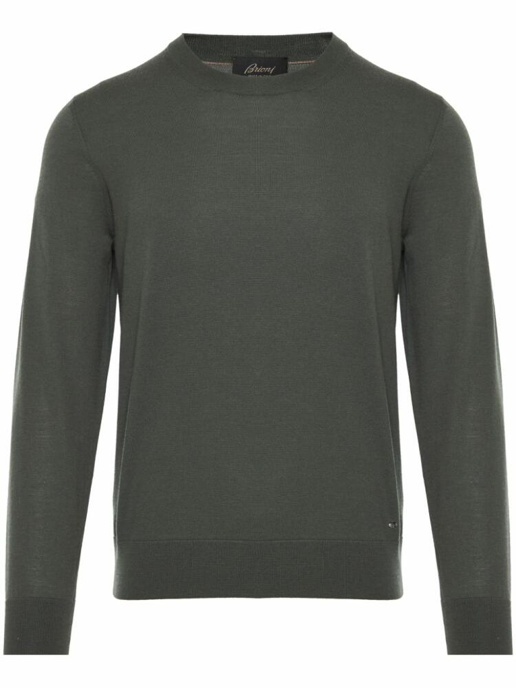 Brioni fine-knit wool jumper - Green Cover