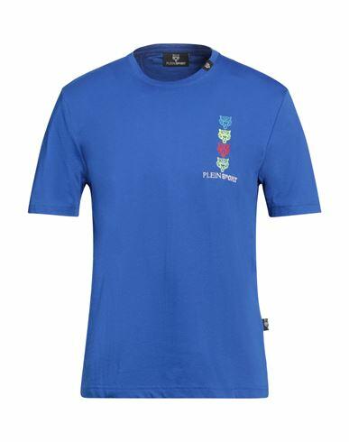 Plein Sport Man T-shirt Blue Cotton Cover