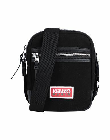 Kenzo Woman Cross-body bag Black Polyester, Bovine leather Cover