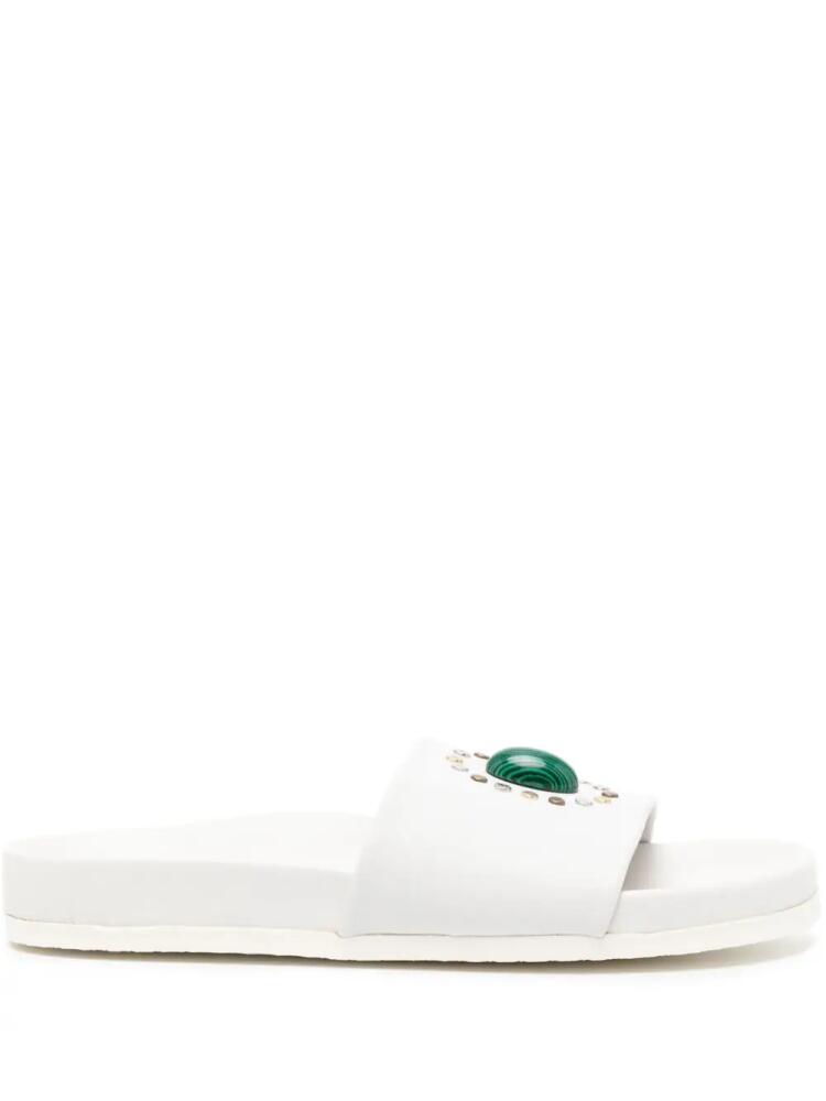 Madison.Maison Athena White Open Toe Sandal Cover