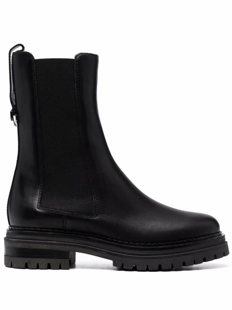 Sergio Rossi ridged leather boots - Black Cover