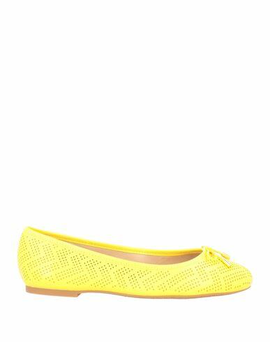 Lauren Ralph Lauren Woman Ballet flats Yellow Soft Leather Cover