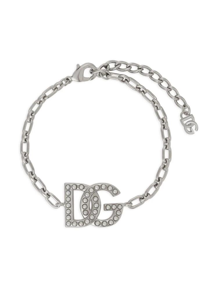 Dolce & Gabbana DG-logo chain-link bracelet - Silver Cover