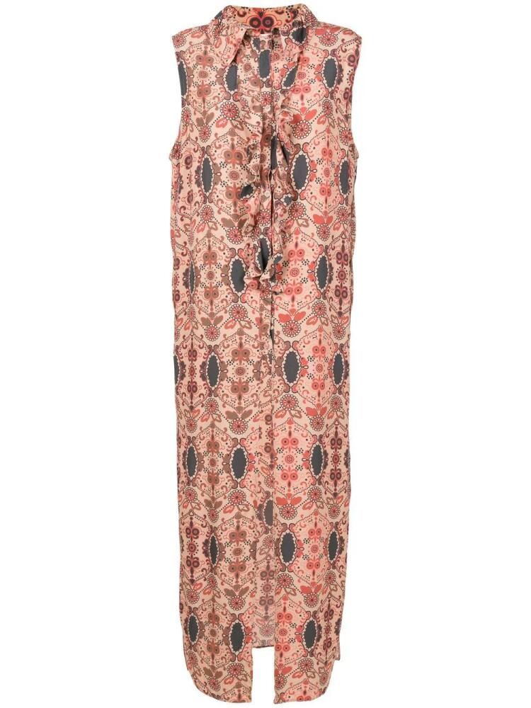 Amir Slama floral-print sleeveless shirt dress - Multicolour Cover