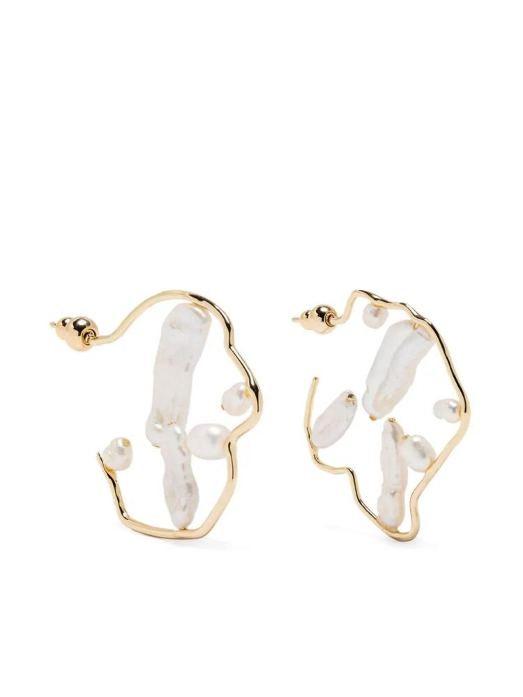 Cult Gaia Juana pearl earrings - Gold Cover