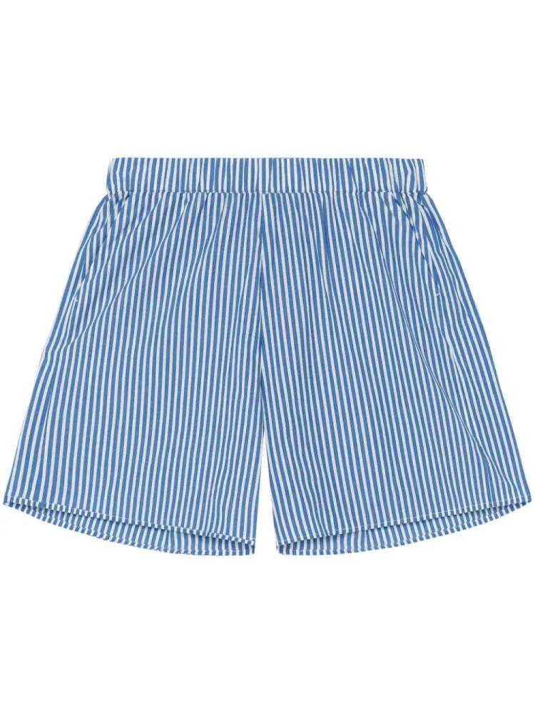 John Elliott Leisure striped cotton shorts - Blue Cover