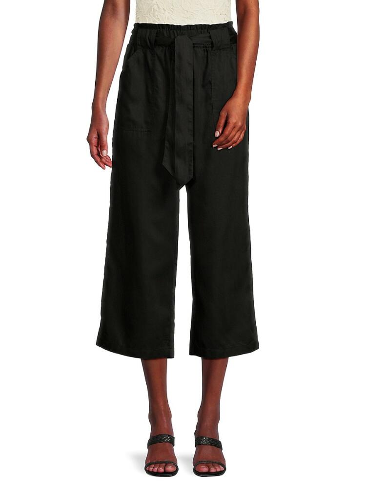 NANETTE nanette lepore Women's Belted Cropped Pants - Very Black Cover