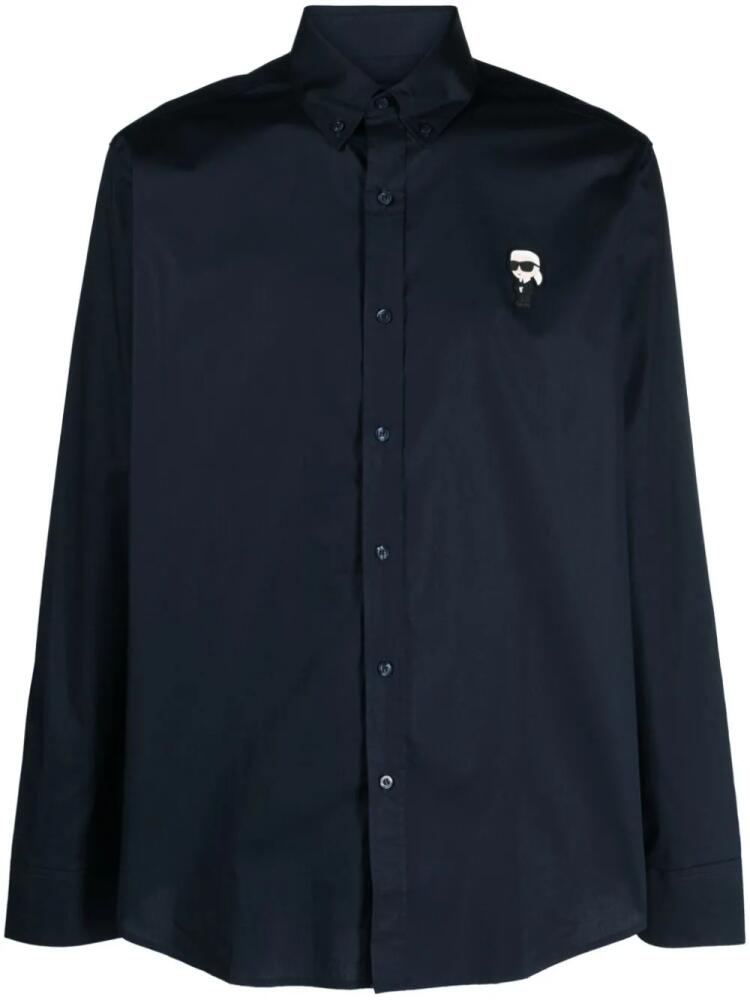 Karl Lagerfeld Ikonik Karl button-down shirt - Blue Cover