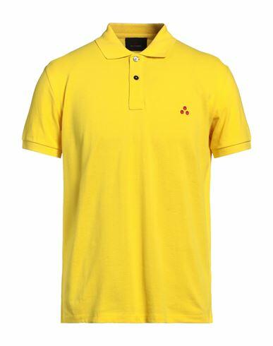 Peuterey Man Polo shirt Yellow Cotton Cover