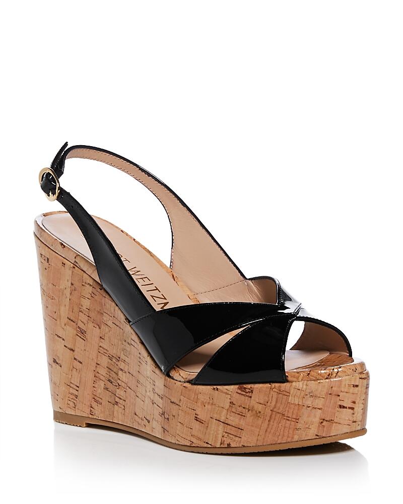 Stuart Weitzman Women's Carmen Wedge Platform Sandals Cover