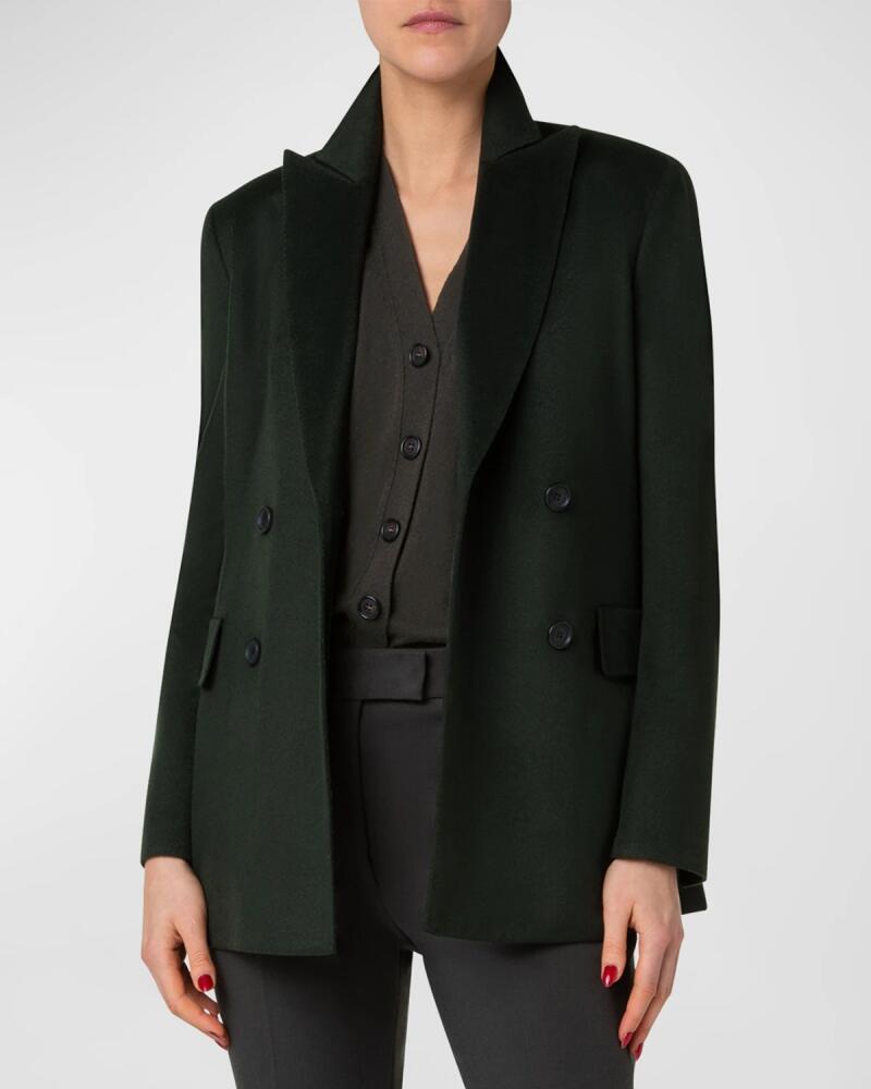 Akris Nadine Cashmere Double-Breasted Jacket Cover