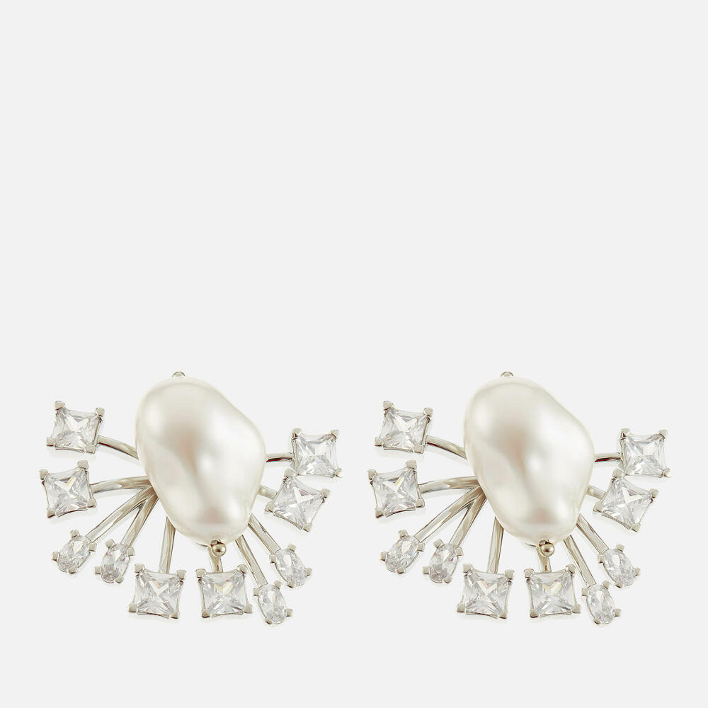 Shrimps Eira Silver-Tone, Faux Pearl and Crystal Earrings Cover