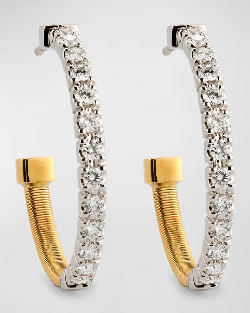 Marco Bicego 18K Yellow Gold Diamond Hoop Earrings Cover