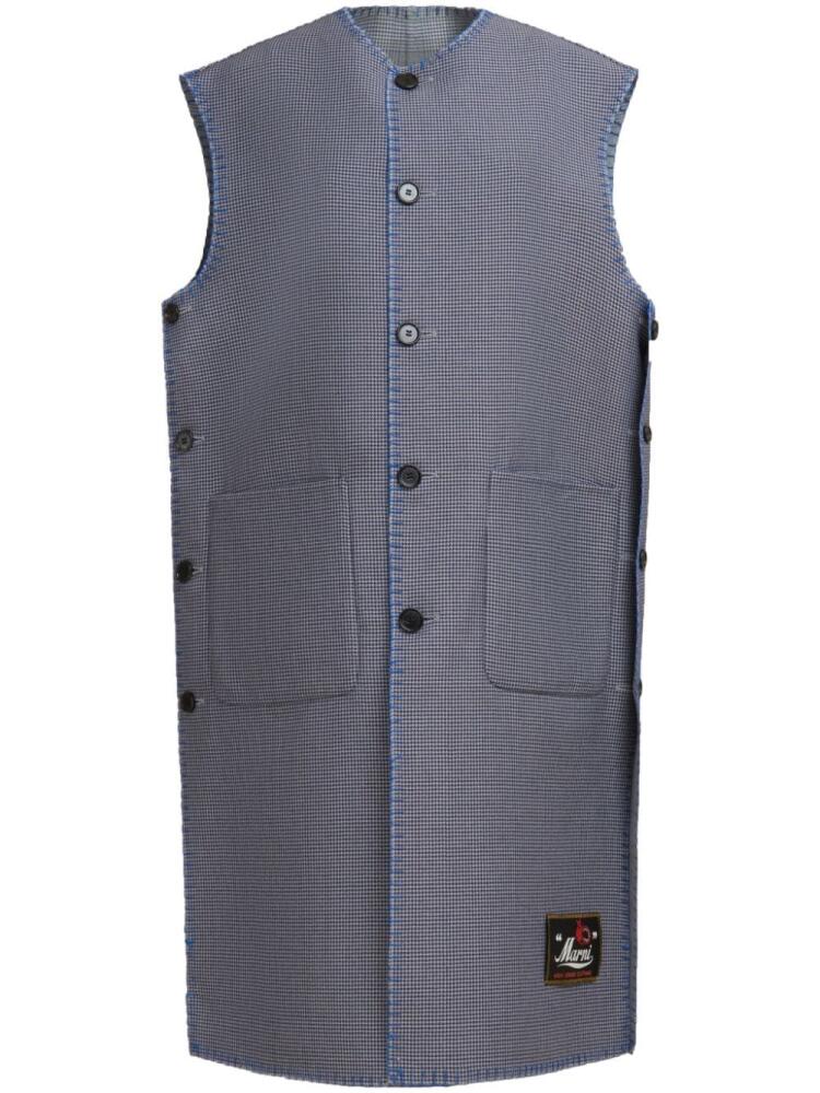 Marni reversible houndstooth waistcoat - Grey Cover